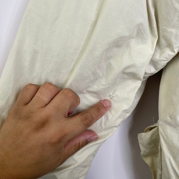 VTG Polo by Ralph Lauren Ivory tan hooded puffer jacket down feather Men's XL - Picture 10 of 16